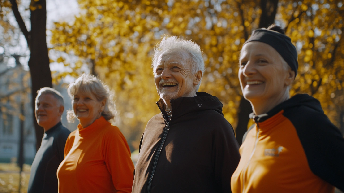 Активні люди старшого віку насолоджуються спортивними заняттями